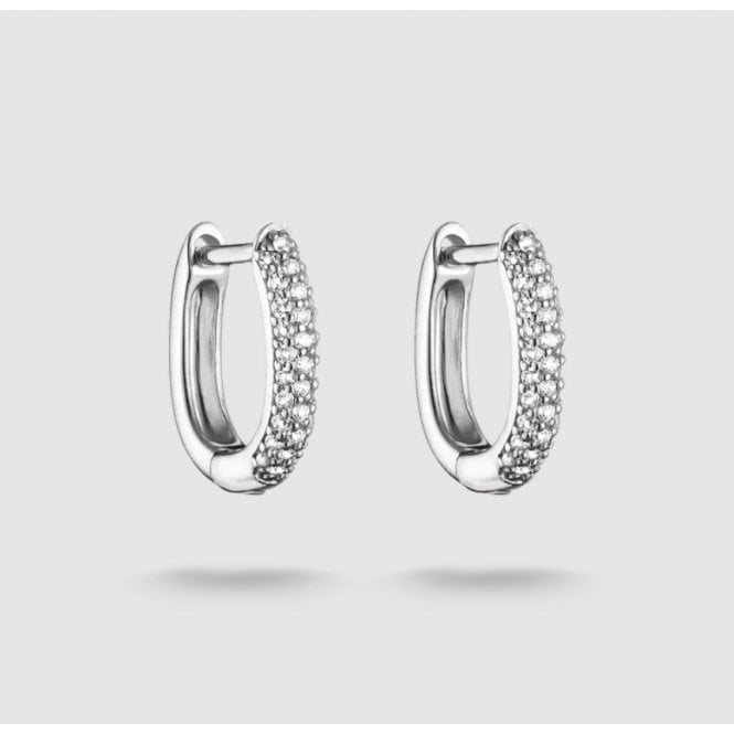 Thomas Sabo HUGGIE PAVE HOOP EARRINGS CR779-051-14