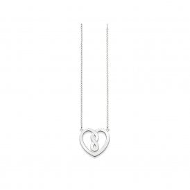 Infinity Heart Necklace Silver KE1496-001-12