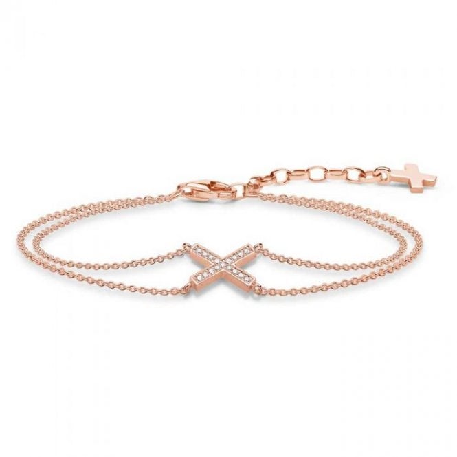Thomas Sabo Kiss Bracelet Rose Gold Plated A1659-416-14
