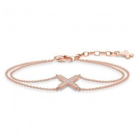 Kiss Bracelet Rose Gold Plated A1659-416-14