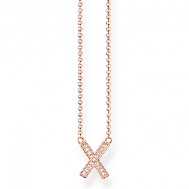 Thomas Sabo Kiss Necklace Rose Gold Plated KE1657-416-14