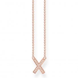 Kiss Necklace Rose Gold Plated KE1657-416-14