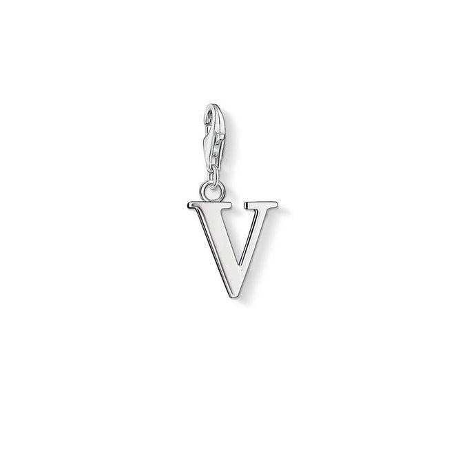 Thomas Sabo Letter V Silver Charm 0196-001-12