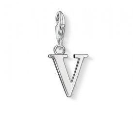Letter V Silver Charm 0196-001-12
