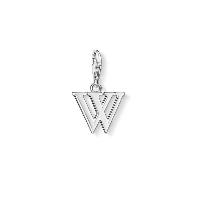Thomas Sabo Letter W Silver Charm 0197-001-12