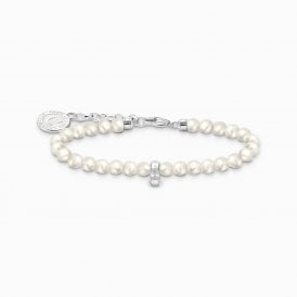 Member Charm Bracelet Freshwater Pearl Beads 19CM A2141-158-11-L19