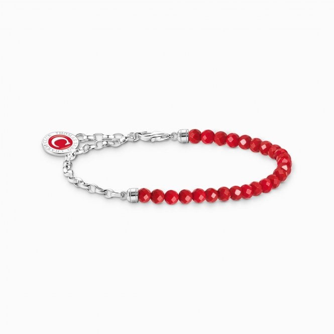 Thomas Sabo Member Charm Bracelet Red Beads 19CM A2130-007-10-L19