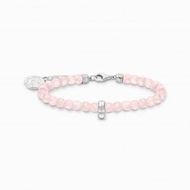 Member Charm Bracelet Rose Quartz Bead 19CM A2141-067-9-L19