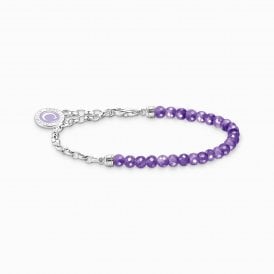 MEMBER CHARM BRACELET VIOLET BEADS A2130-007-13-L17