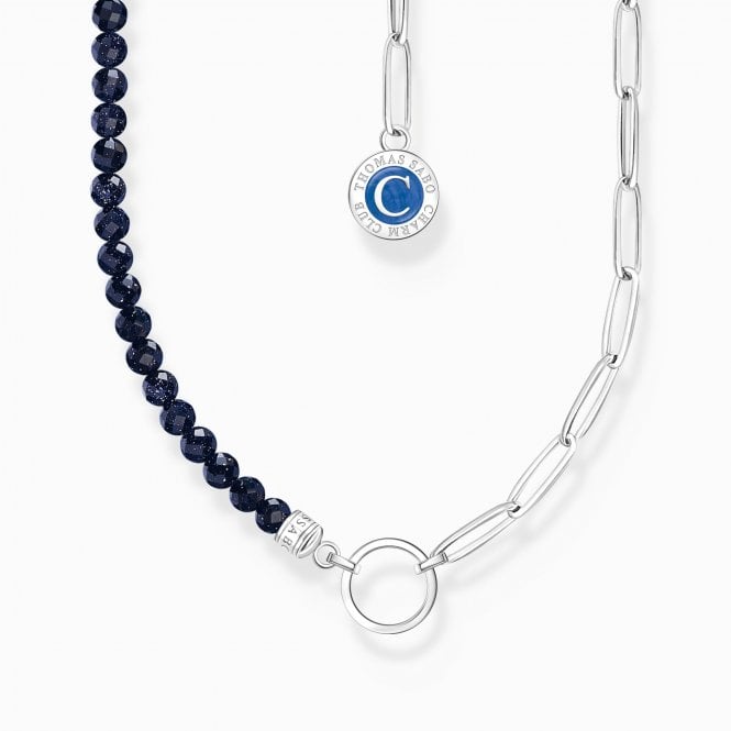 Thomas Sabo MEMBER CHARM NECKLACE BLUE SPARKLE & COIN KE2189-077-32-L45