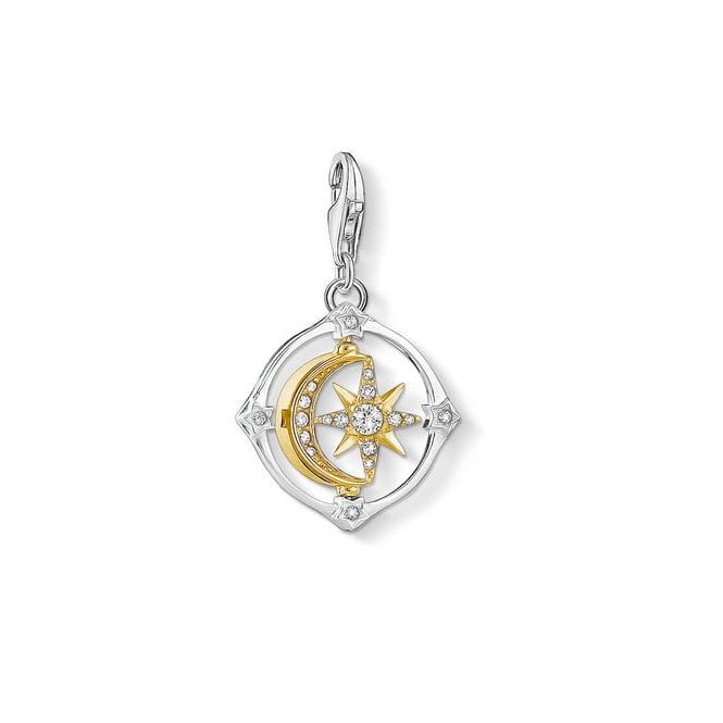 Thomas Sabo Moveable Moon & Star Pendant Charm 1815-414-7