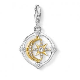 Moveable Moon & Star Pendant Charm 1815-414-7