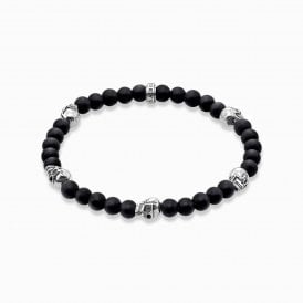 Obsidian Black Skull Bracelet A1097-023-11-L