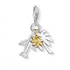 Palmtree Sun & Plane Charm 1430-413-21