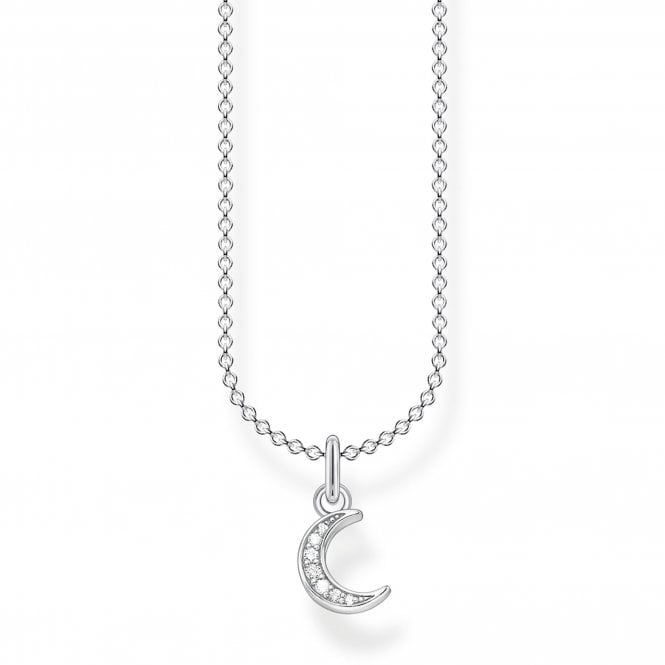 Thomas Sabo Pave Crest Moon Necklace KE2050-051-14