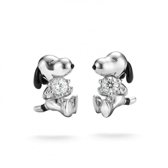 Thomas Sabo Peanuts™ Snoopy White Zirconia Stud Earrings H2348-691-14