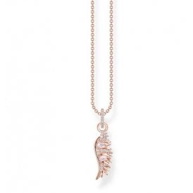 Phoenix Wing Rose Plated Necklace KE2168-323-9-L45