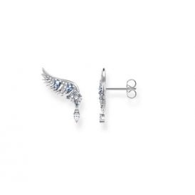 Phoenix Wing Silver Stud Earrings H2247-644-1 