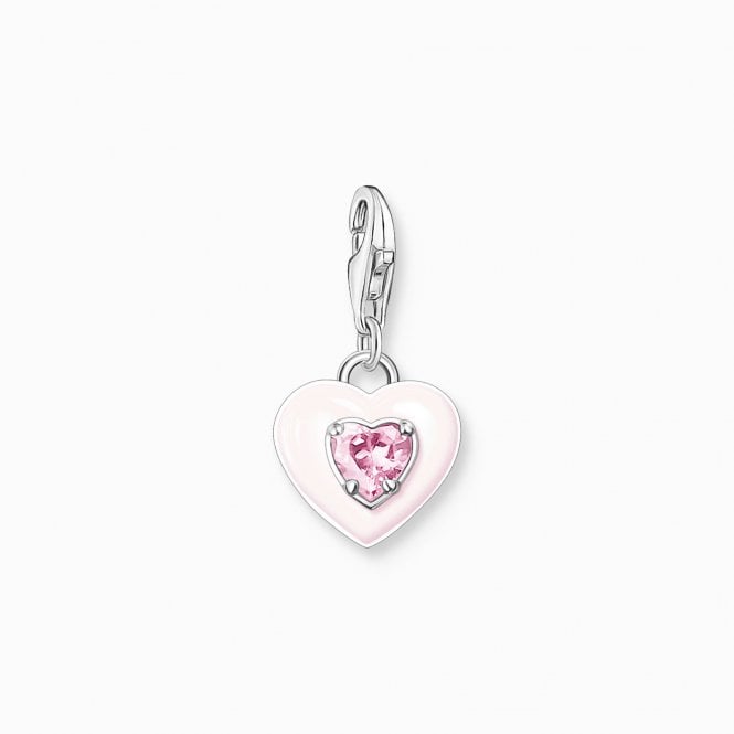 Thomas Sabo PINK CRYSTAL SET HEART CHARM (1915-041-9)