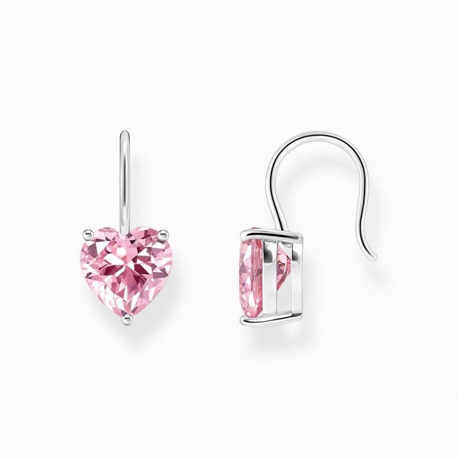 Thomas Sabo Pink CZ Hearts Hook Earrings H2288-051-9