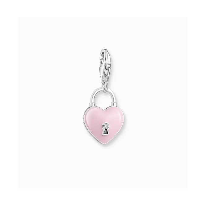 Thomas Sabo Pink Enamel Padlock Heart With Be Mine 2071-691-9