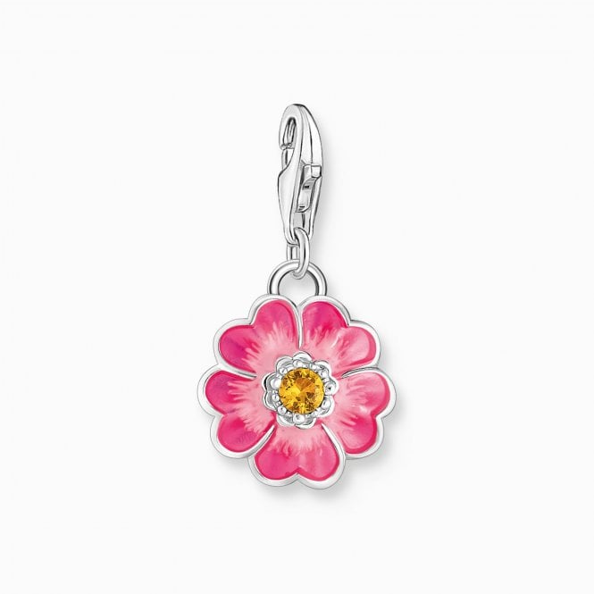 Thomas Sabo Pink Flower Charm Pendant 2208-496-7