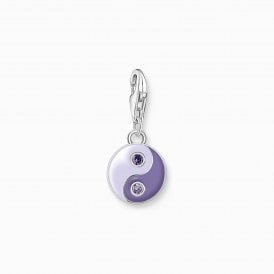 PURPLE YIN & YANG CZ (1918-041-13)