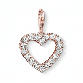 Rose Gold Coloured Heart Charm