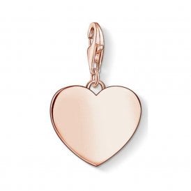 Rose Gold Plated Heart Charm