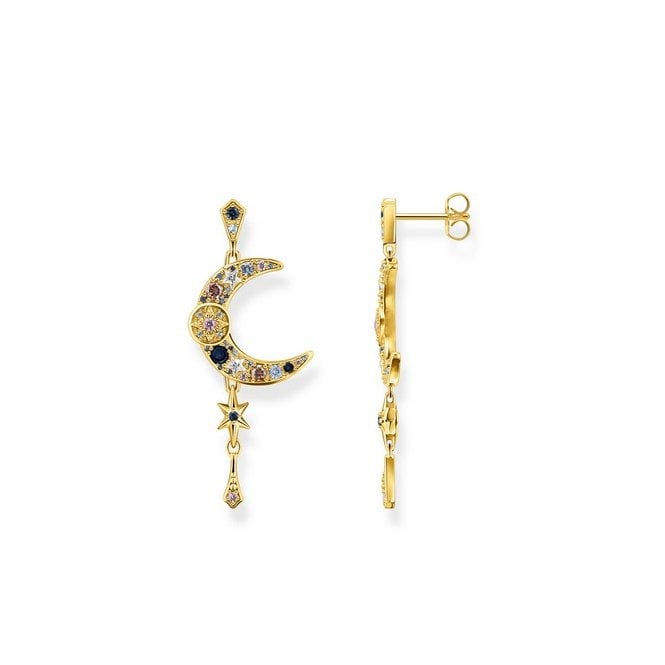Thomas Sabo Royaly Moon With Multi Stones Earrings H2200-959-7
