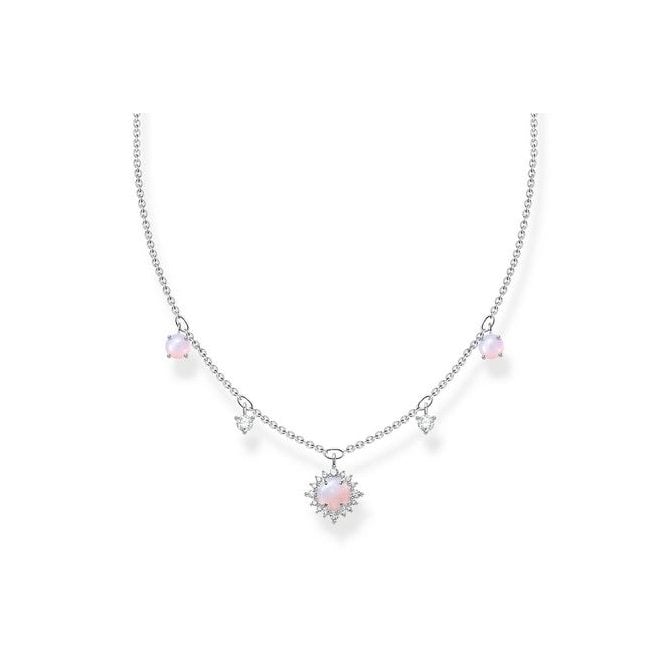 Thomas Sabo Shimmering Pink Opal Necklace KE2094-166-7