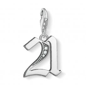 Silver 21 Charm