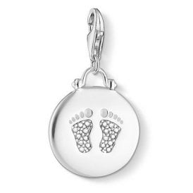 Silver Baby Footprint Charm 1692-051-14 