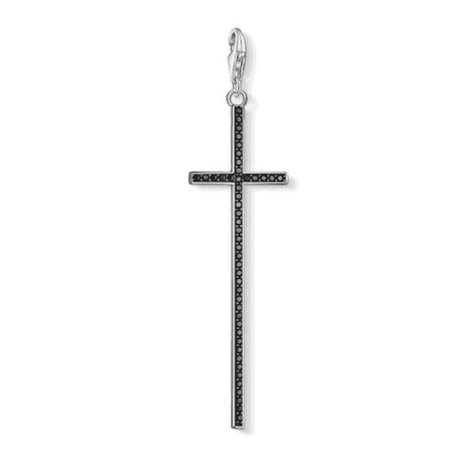 Thomas Sabo Silver Black Cross Charm