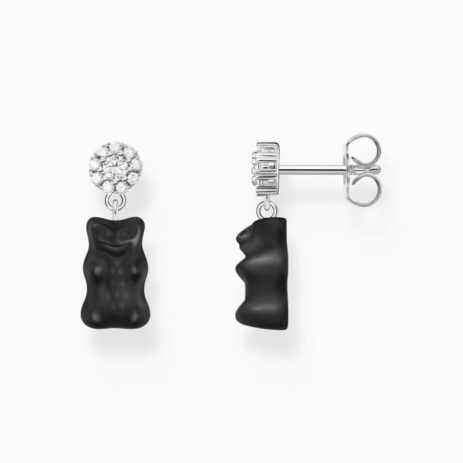 Thomas Sabo Silver Black Goldbear Ear Studs H2330-052-11