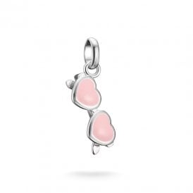 Silver Charm Pendant Pink Sunglasses Connect CC1302-007-9