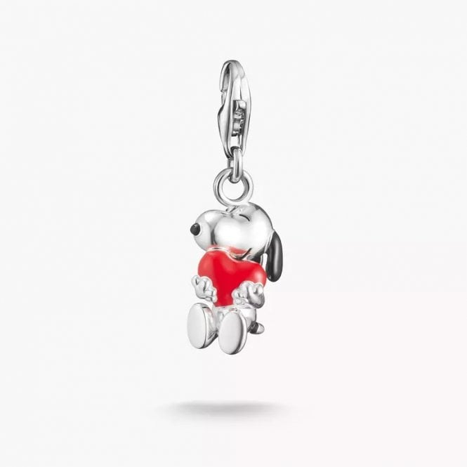 Thomas Sabo Silver Charm Pendant Snoopy with Heart Peanuts Original 2226-664-10