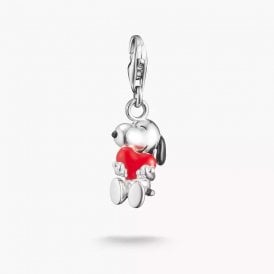 Silver Charm Pendant Snoopy with Heart Peanuts Original 2226-664-10