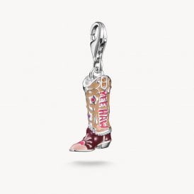 Silver Cowboy Boot Charm Pendant 2219-691-7