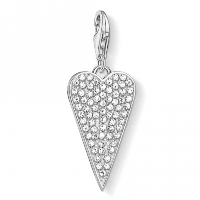 Thomas Sabo Silver Heart Pave Charm