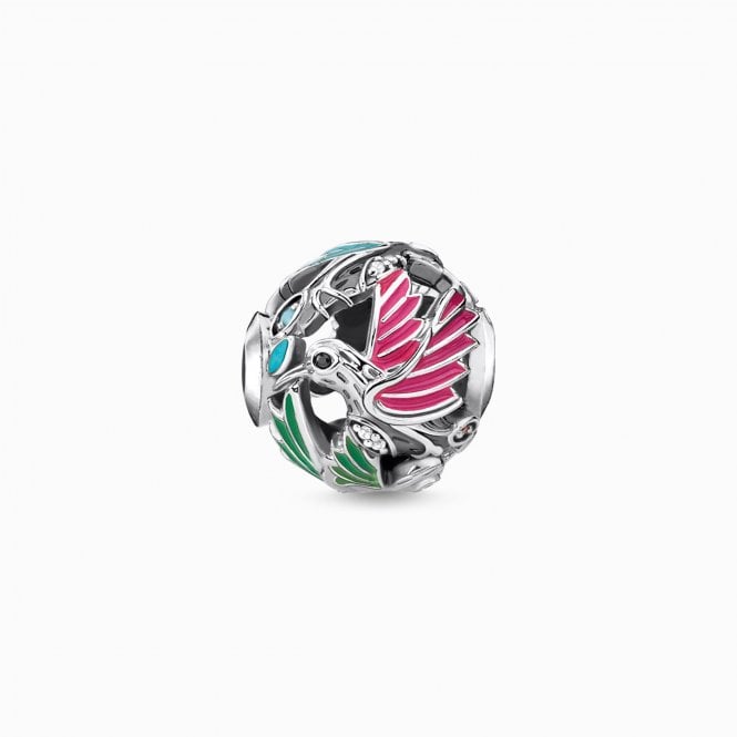 Thomas Sabo Silver Hummingbird multi coloured karma bead K0339-340-7