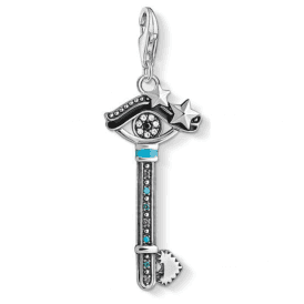 Silver Key To The Heart Charm