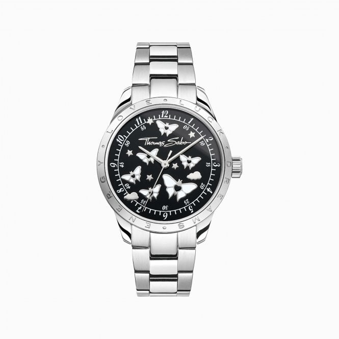 Thomas Sabo Silver Ladies Butterfly Watch WA0432-201-203-34MM
