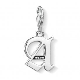 Silver Letter A Charm
