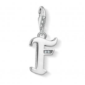 Silver Letter F Charm