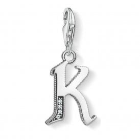 Silver Letter K Charm