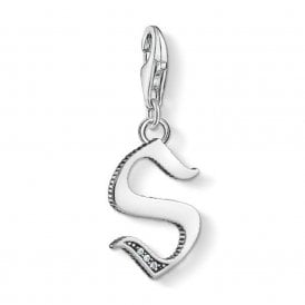 Silver Letter S Charm