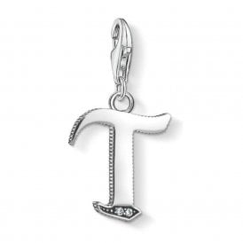Silver Letter T Charm