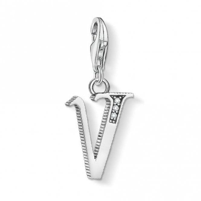 Thomas Sabo Silver Letter V Charm