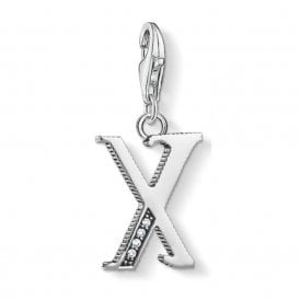 Silver Letter X Charm